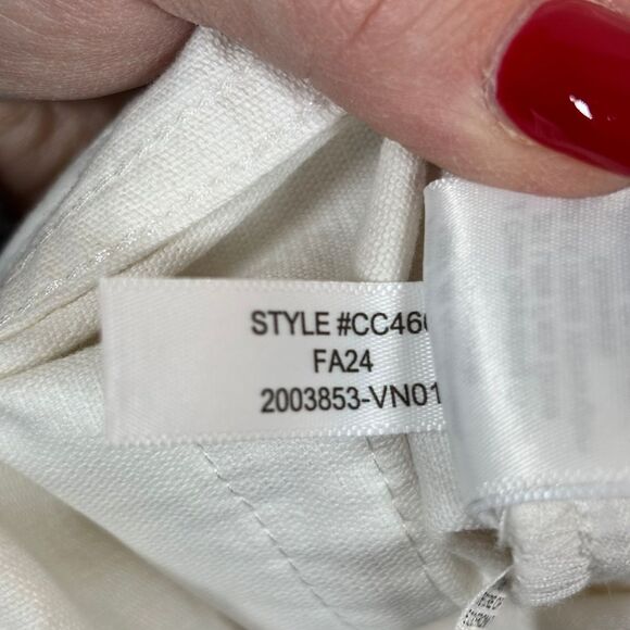 J Crew Loose Straight Corduroy Pant Womens 30 Ivory Slouchy Rise Tapered 80s NWT - Picture 12 of 12